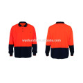 Australia style safety clothing road safety equipment long sleeve polo neck t-shirt hi-vis t-shirt